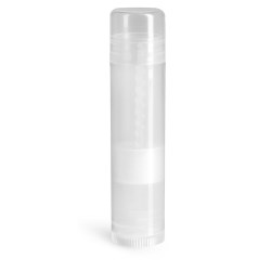 .15 oz Lip Balm Tubes, Natural Polypropylene Lip Balm Tubes w/ Caps