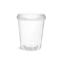 32 oz Plastic Tubs, Clear Polypro Tamper Resistant Tubs (Bulk), Caps NOT Included