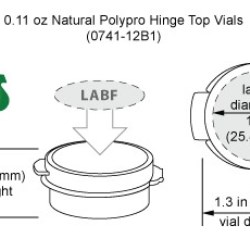 0.11 oz Natural Polypro Hinge Top Vials