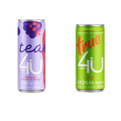 Danone unveils new 4U line of carbonated juices and teas in Brazil in Sleek Style beverage cans from Crown