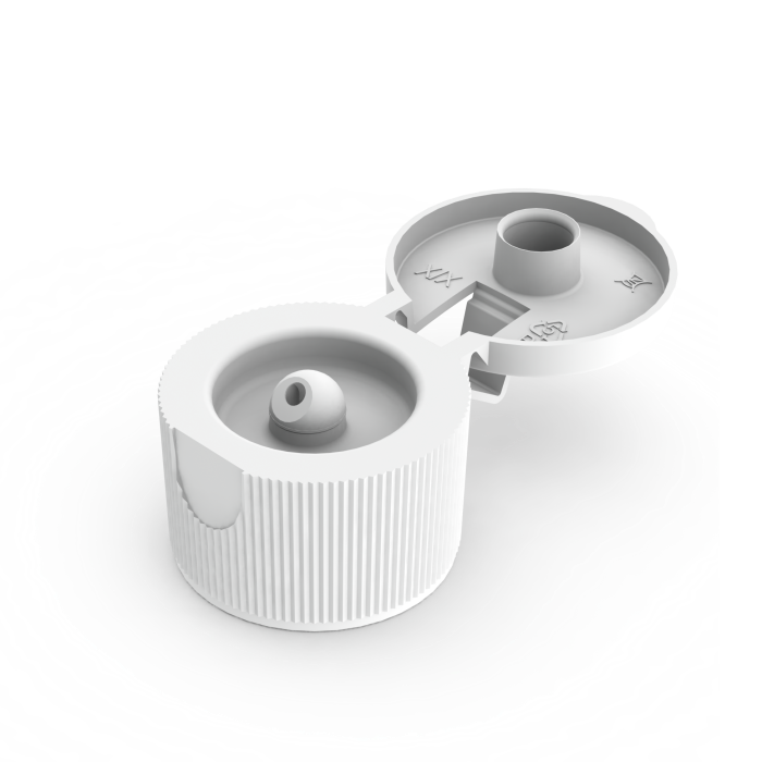 ND 28 Flip Top Dispensing Closure Ribbed