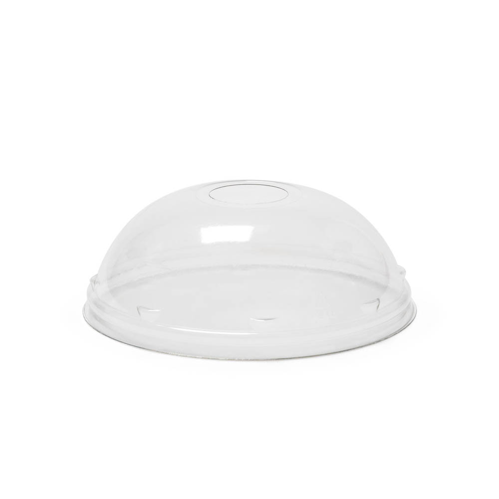 402 PET Dome Lid with 1 Hole - DLTI402UPETDOME