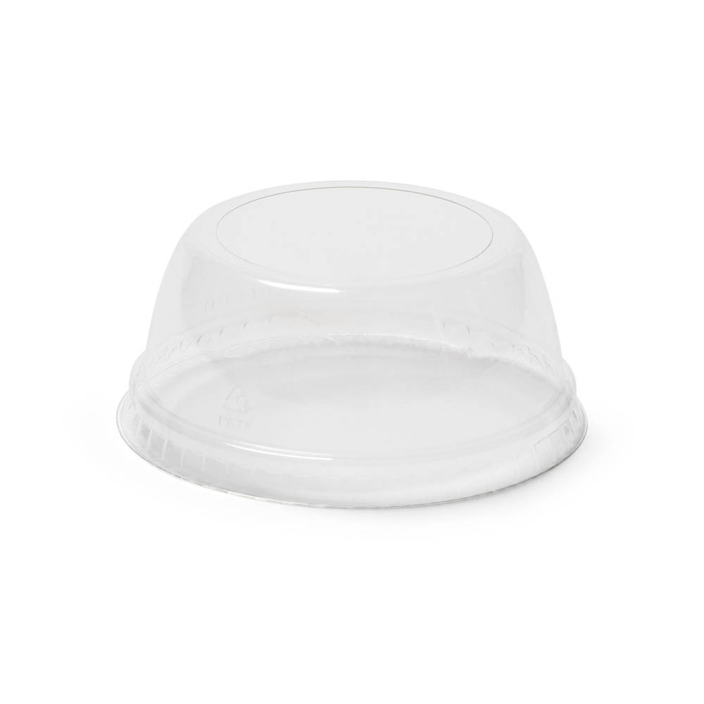 301 PET Dome Lid with 1.875" Wide Hole - DLTI301WHDOME