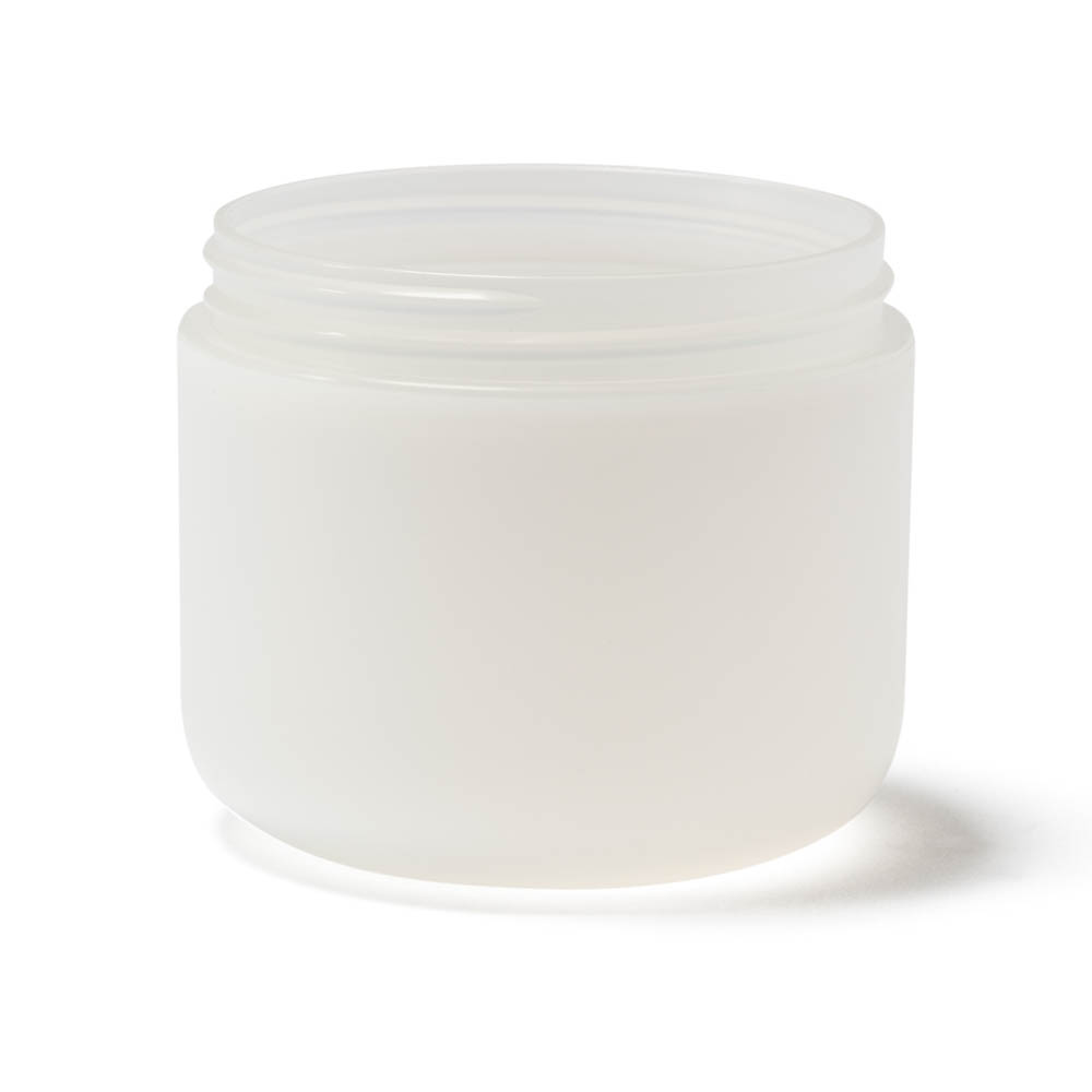 4oz Double Wall Round Base In Mold Frosted Jar PP/PS - JDW0470RIPS