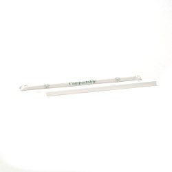 8 in. White Super Jumbo Straw, Compostable - STRAW8 1698026