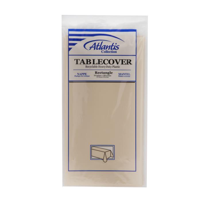 Table Cover Ivory 54" x 108" 1.31 mil Embossed