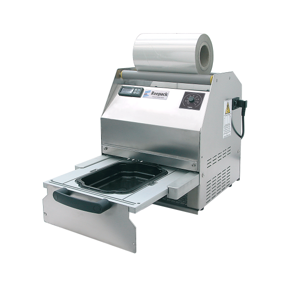 Semiautomatic tray sealer