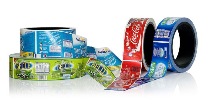 Roll-fed packaging labels