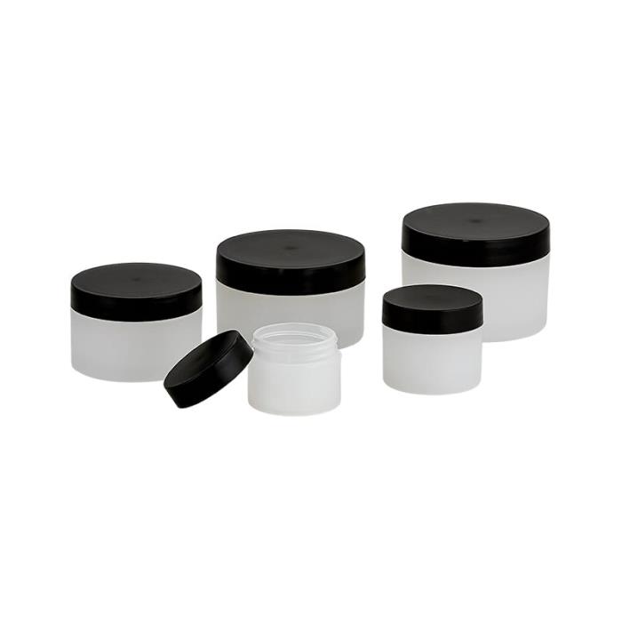 HBPP_B | In-Stock Black Cap Thick Walled PP Jar
