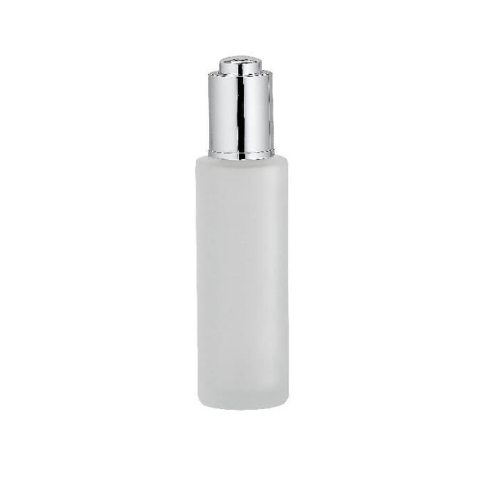 O_LG12060_F | 60 ML Frosted In-Stock Round Glass Dropper