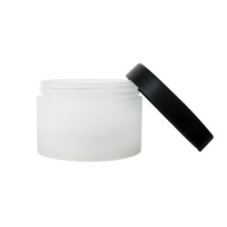 O_HBPP200_B | 200 ML In-Stock Black Cap Thick Walled PP Jar