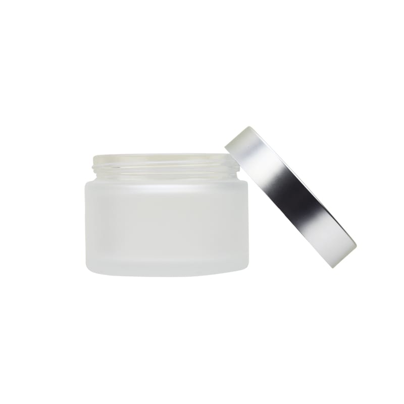 O_SXJ050 | 50 ML In-Stock Frosted Round Glass Jar