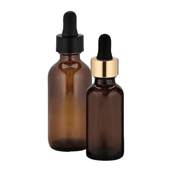 O_SHAM060_F | 60 ML In-Stock Frosted Amber Glass Dropper