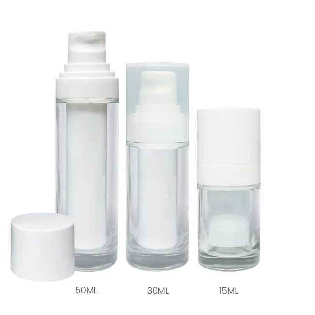 BRGP050 | 50 ML Refillable Glass Airless Pump