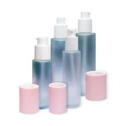 GPRB | Exquisite Cylindrical Glass Bottle With Pump & Overcap