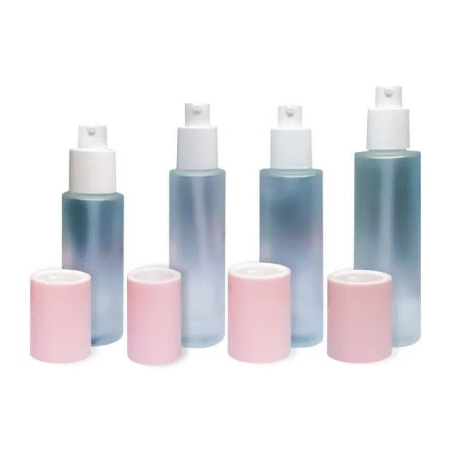 GPRB080 | 80 ML Cylindrical Glass Bottle With Pump & Overcap