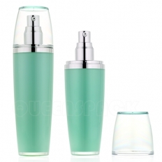 Tapered shaped lotion bottle with flat cap_QS2025B