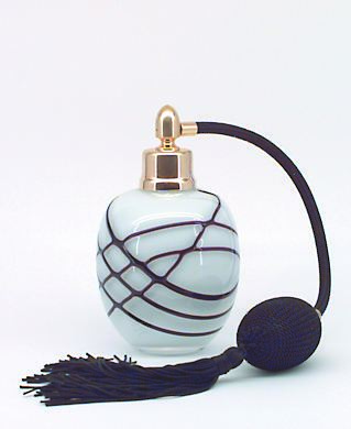 Dressing table spray - white studio glass