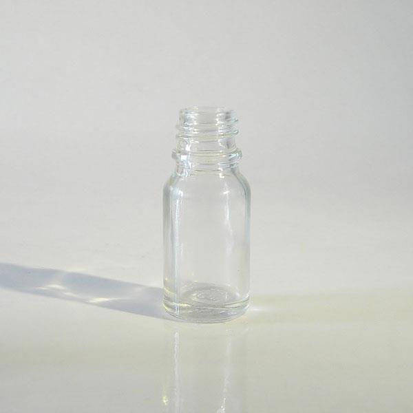 Clear e-liquid dropper bottles