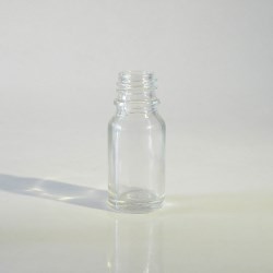 Clear e-liquid dropper bottles