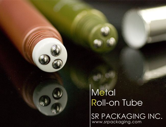 SR Packaging introduces a new roll-on tube with metallic roller ball