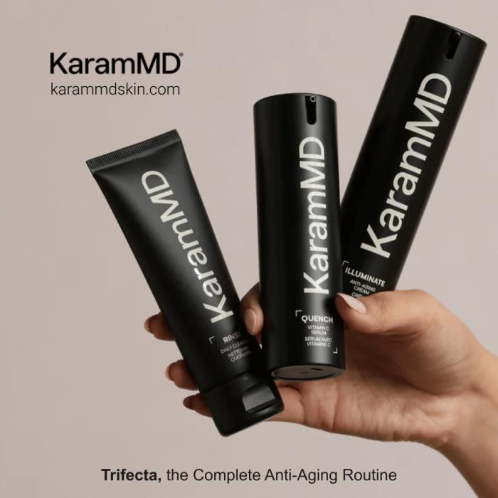 KaramMD Skin - Trifecta Complete Anti-Aging Routine in SR Packagings Packs