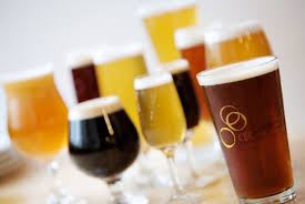 Beer glasses and bottles