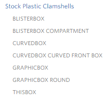 Stock Plastic Clamshells