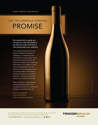 TricorBraun issues statement on the wine packaging industry; company commits to new WinePak promise