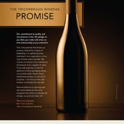 TricorBraun issues statement on the wine packaging industry; company commits to new WinePak promise