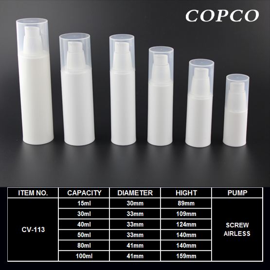 15/30/40/50/80/100ml Airless bottles #CV113
