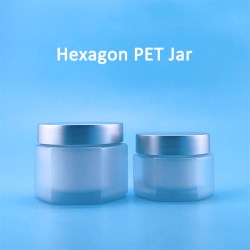 Hexagon PET Jar with spatula