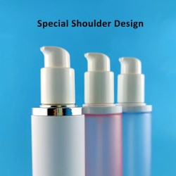 Lotion bottle with special shoulder design