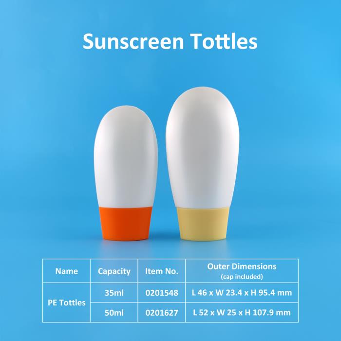 Terrific tottles for sunscreen