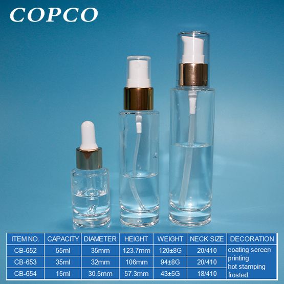 Classic cylindrical glass bottle series
