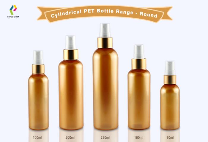 Cylindrical PET Bottle Range with Round Shoulder