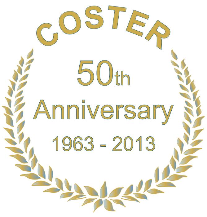 2013 marks a milestone for Coster: the company’s 50th Anniversary