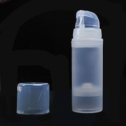 30ml Natural Pearl Mini All Plastic Airless Dispensing System Round With 32mm Neck Diameter