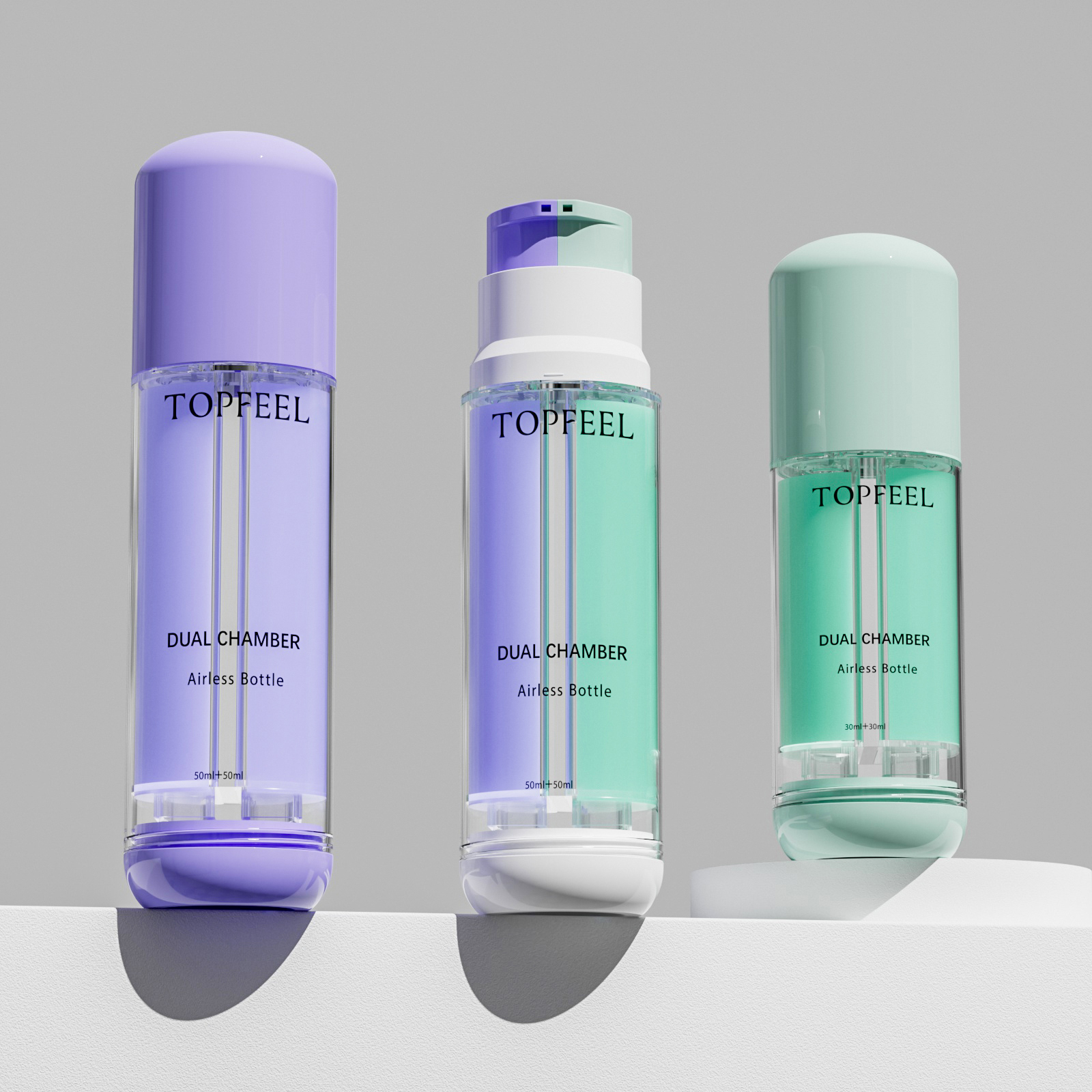 DA11 Round Dual Chamber Airless Pump Bottle