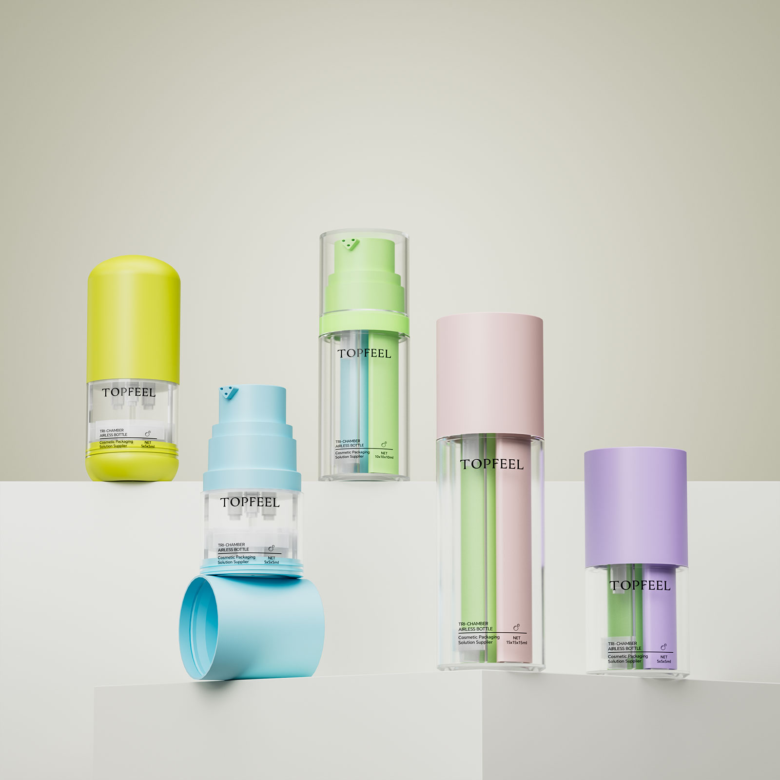 DA12 Tri-chamber Airless Bottle