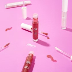 Recycled PET dip-in pack for glittery lip gloss