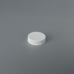 Threaded Plastic Closure RS038 (smooth top; ribbed side; non-stacking) - 38mm