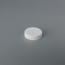Threaded Plastic Closure RS043 (smooth top; ribbed side; non-stacking) - 43mm
