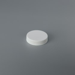 Threaded Plastic Closure RX045 (matte top; ribbed side; non-stacking) - 45mm