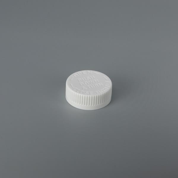 Debossed 38mm Child-resistant Push Down and Turn Closure - DB038