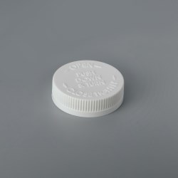 Embossed 63mm Child-resistant Push Down and Turn Closure - PD063