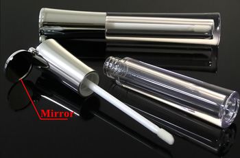 Lip gloss, with a hidden swivelling mirror