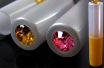 Diamante lip balm packaging