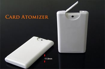 Business card atomizer