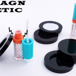 Magnetic closure collection: lipgloss packaging & makeup compact